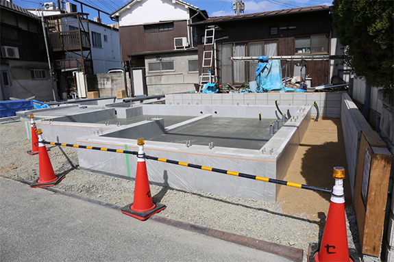 平成29年2月27日 新しい三浦皮膚科の基礎工事が完了です。